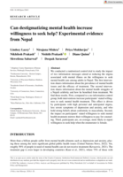 Can destigmatizing mental health increase willingness to seek help?:  Experimental evidence from Nepal