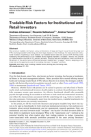 Tradable Risk Factors for Institutional and Retail Investors