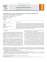 Sustainable finance versus environmental policy: Does greenwashing justify a taxonomy for sustainable investments?