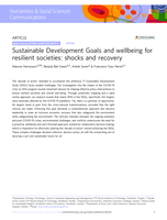 Sustainable Development Goals and wellbeing for resilient societies: Shocks and recovery