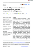 Leadership ability: Labor market outcomes, organizational benefits, and talent management in the auditing profession