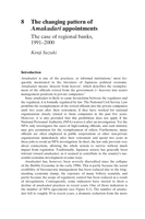 The changing pattern of Amakudari appointments: The case of regional banks, 1991-2000