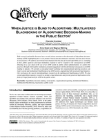 When Justice is Blind to Algorithms: Multilayered Blackboxing of Algorithmic Decision Making in the Public Sector