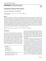 Enchantment in Business Ethics Research