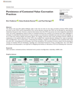 Persistence of Contested Value Cocreation Practices