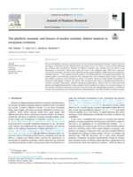 The platform economy and futures of market societies: Salient tensions in ecosystem evolution