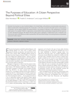 The Purposes of Education: A Citizen Perspective Beyond Political Elites
