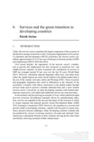 Services and the green transition in developing countries