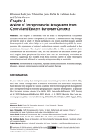 A View of Entrepreneurial Ecosystems from Central and Eastern European Contexts