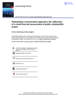 Maintaining a measurement apparatus: The calibration of a robust internal measurement of public sustainability targets
