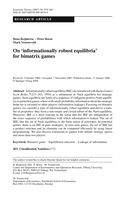 On 'informationally robust equilibria' for bimatrix games
