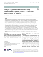 Navigating global health diplomacy: Challenges and opportunities in building a community of practice