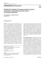 Pushing the boundaries of entrepreneurial ecosystems: Antecedents to international network activity of entrepreneurial firms
