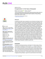 Cooperation in the face of disaster