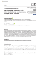 Tech-entrepreneurs’ psychological contracts with their institutional environment: Insights from Sweden