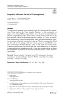 Inequality in Europe: The role of EU enlargement