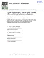 Sources of Social Capital Among Syrian Refugees in Informal Tented Settlements in Lebanon