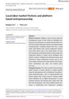 Local labor market frictions and platform‐based entrepreneurship