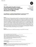 The philosophical health compass: A new and comprehensive assessment tool for researching existential dimensions of wellbeing