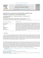 Demand-driven corporate social responsibility: Symbolic versus substantive change after environmental disasters