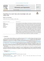 Unpacking AI at work: Data work, knowledge work, and values work
