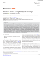 Trust and Income Among Immigrants in Europe