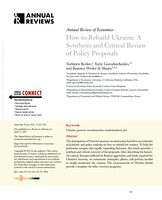 How to Rebuild Ukraine: A Synthesis and Critical Review of Policy Proposals