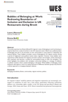 Bubbles of Belonging at Work: Redrawing Boundaries of Inclusion and Exclusion in UK Restaurants during Brexit