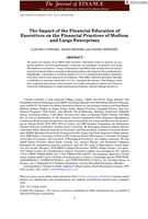 The Impact of the Financial Education of Executives on the Financial Practices of Medium and Large Enterprises