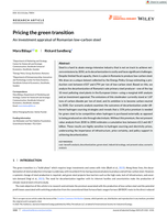 Pricing the green transition: An investment appraisal of Romanian low‐carbon steel