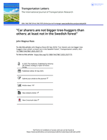 Car sharers are not bigger tree-huggers than others:  at least not in the Swedish forest