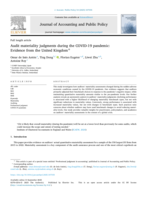 Audit materiality judgments during the COVID-19 pandemic: Evidence from the United Kingdom