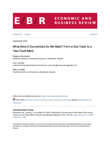 What Kind of Economists Do We Want? From a One-Track to a Two-Track Mind