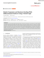 Market Expansion and Business Stealing With Differentiated Products Using a Nested Logit