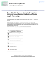 Geopolitical rivalry over strategically important industries: understanding the effects on global supply chain design