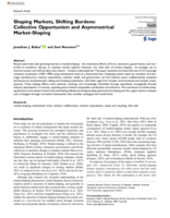 Shaping Markets, Shifting Burdens: Collective Opportunism and Asymmetrical Market-Shaping