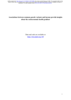 Associations between common genetic variants and income provide insights about the socioeconomic health gradient
