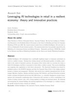 Leveraging AI Technologies in Retail in a Resilient Economy: Theory and Innovative Practices