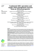 Continental shift: operations and supply chain management research from an African perspective