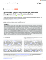 Survey-Based Research for Creativity and Innovation Management: Review and Recommendations