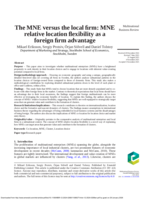 The MNE versus the local firm: MNE relative location flexibility as a foreign firm advantage