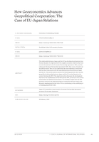 How Geoeconomics Advances Geopolitical Cooperation: The Case of EU-Japan Relations
