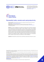 Personality traits, remote work and productivity