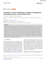 Structures of Labor Exploitation: Sociology, Management, and Modern Slavery in the Global North