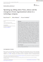 Speaking up, falling silent: Voice, silence and the emergence of toxic organizational culture in a technology company