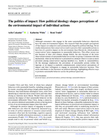 The politics of impact: How political ideology shapes perceptions of the environmental impact of individual actions