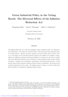Green Industrial Policy in the Voting Booth: The Electoral Effects of the Inflation Reduction Act