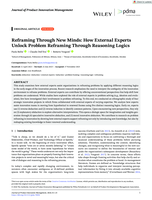 Reframing Through New Minds: How External Experts Unlock Problem Reframing Through Reasoning Logics