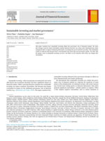 Sustainable investing and market governance