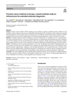 Precision cancer medicine in Europe: a mixed-methods study on infrastructure for extended molecular diagnostics